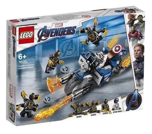 Lego 76123 Vingadores Ultimato Capitão América Moto Ataque